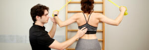 patient receiving physiotherapy from one of our practitioners
