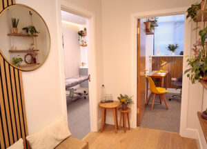 the calming and peaceful treatment rooms at Pure Dynamic Health's Crouch End Fitness Centre clinic