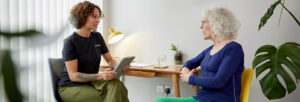 practitioner in consultation with a patient